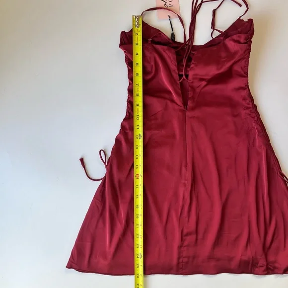 NWT Oh Polly Red Cowl Neck Underwire A-Line Mini Dress Size 4 - Picture 14 of 16